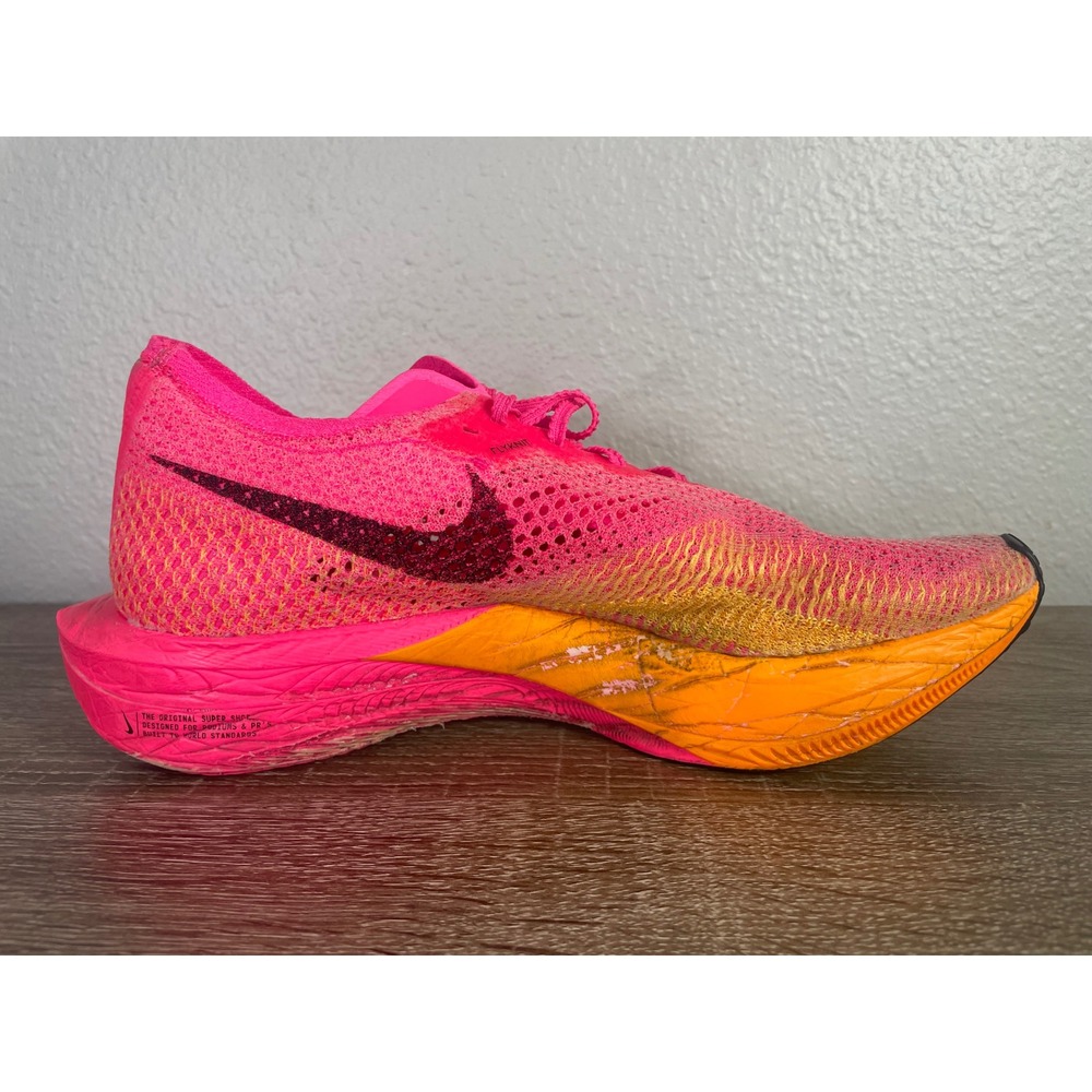 Nike ZoomX Vaporfly Next% 3 Mens 10 Hyper Pink Laser Orange DV4129-600 - Picture 6 of 13